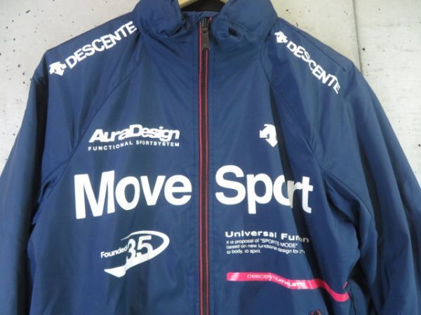 006m19* superior article * setup *DESCENTE Descente [MOVE SPORTS Move sport ] cotton inside nylon jersey top and bottom S/ jacket / jersey pants 