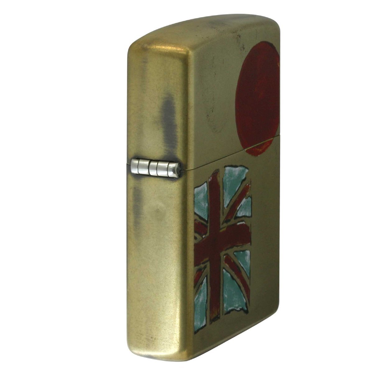 絶版/ヴィンテージ Zippo ジッポー 中古 2007年製造Paul Smith 真鍮 プリント 日本＆英国旗 [A]使用感少なく状態が良い_画像7