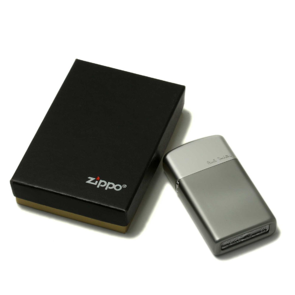 絶版/ヴィンテージ Zippo ジッポー 中古 2000年製造Paul Smith SLIM Aluminum case スリム アルミケース グレー [N]未使用・新品_画像9