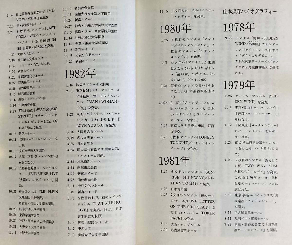 山本達彦 　夜のピアノ 　　ニューミュージックの新旗手の自伝　　トーク&エッセイ　　　1984年　　小学館_画像10