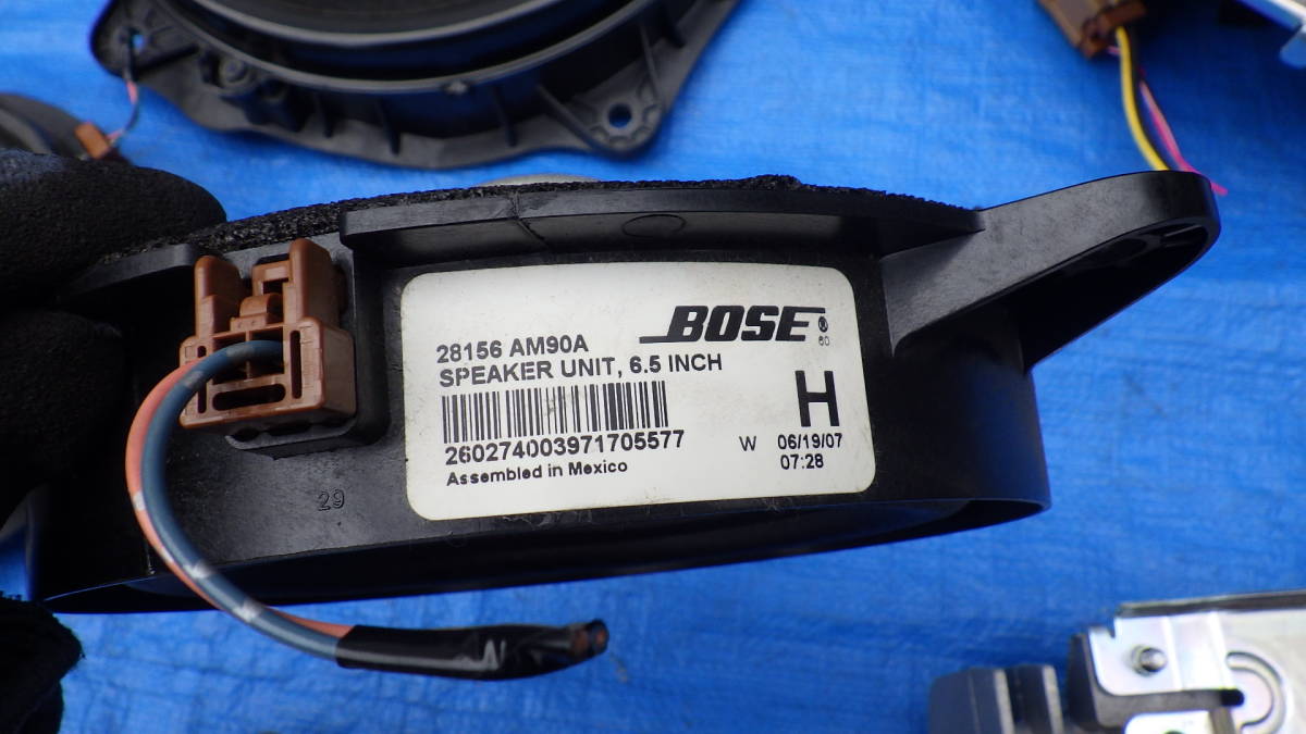 日産　スカイライン　V36　BOSE 　スピーカー 　ツイーター　アンプ　セット　音出し確認済み　管H1230　梱包済_画像6