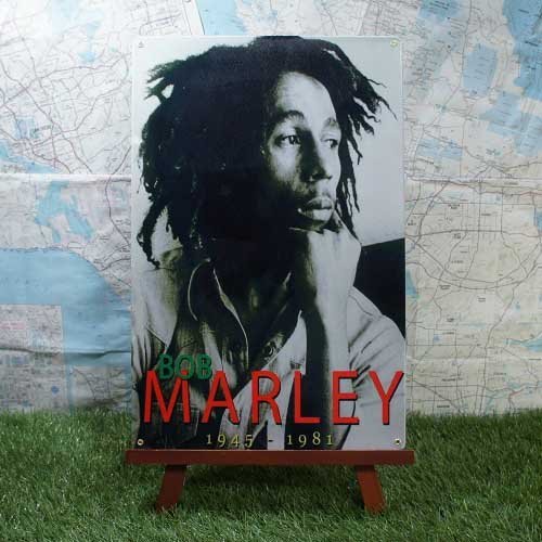 新品★インテリア雑貨★【ブリキ看板】Bob Marley／ボブ・マーリー　1945-1981　-Nostalgic-