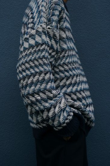 男性用 blanc ym Reversible Knit (BLUE LIMITED)