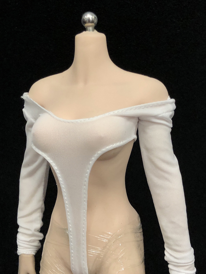  postage 84 jpy ) white 1/6 long tanker body suit woman high leg clothes ( inspection DAMTOYS VERYCOOL TBleague phicen hot toys JIAOUDOLL figure 