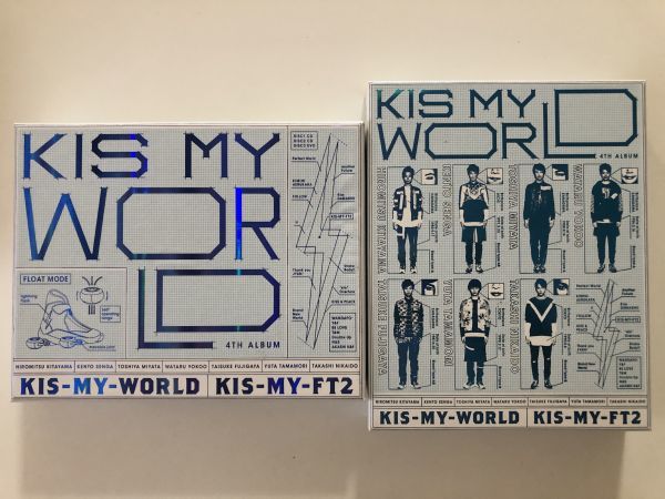 B23563　中古CD　KIS-MY-WORLD　初回生産限定盤A(2CD+DVD)(LIVE CD盤)+初回生産限定盤B(CD2枚+DVD)(Remix CD盤)　Kis-My-Ft2　2点セット_画像1