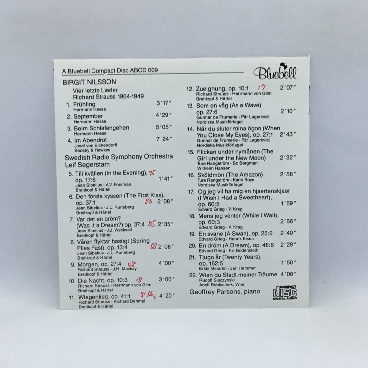 ビルギット・ニルソン / ストックホルム・ライヴ (CD) ABCD009 BIRGIT NILSSON LIVE IN STOCKHOLM_画像3