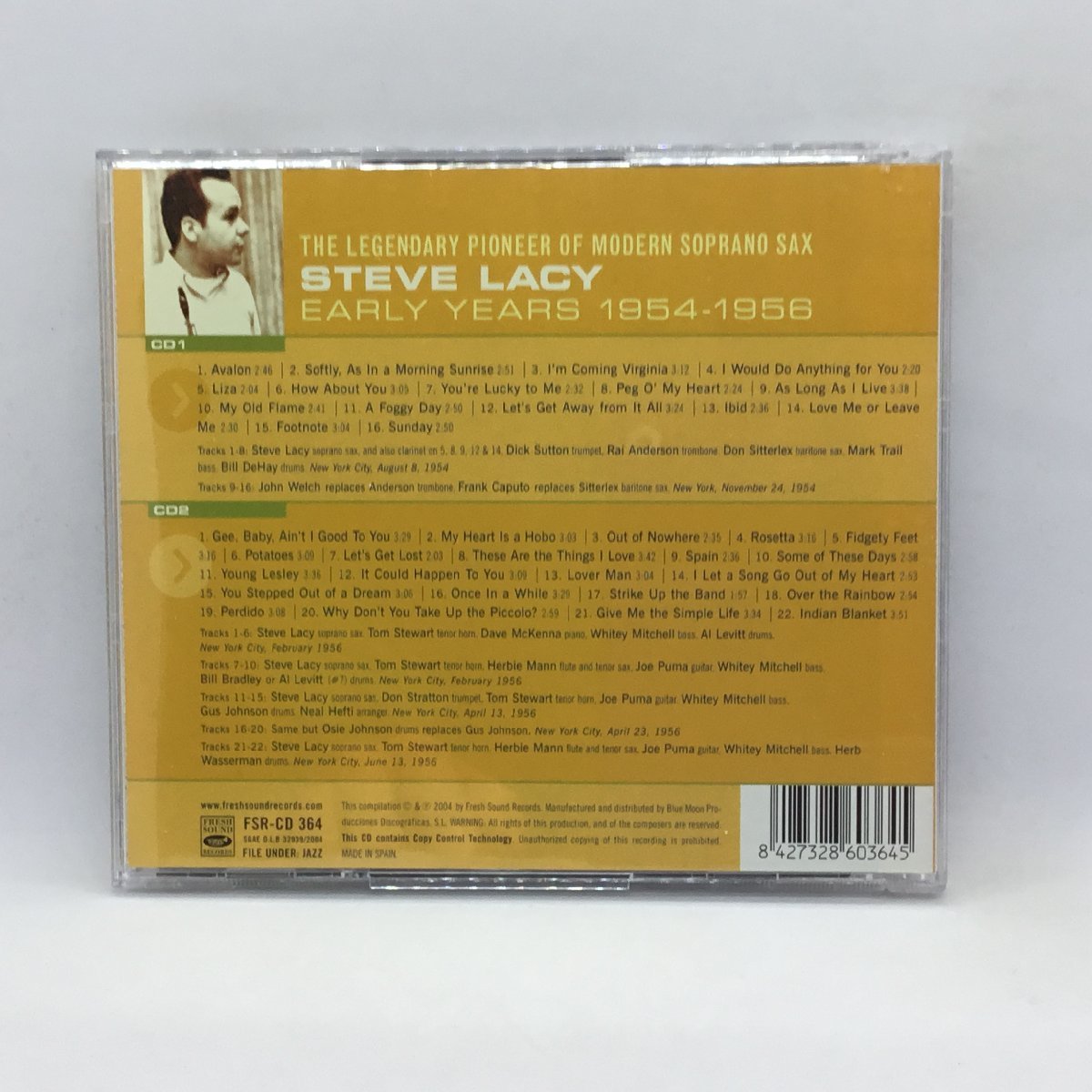 STEVE LACY / EARLY YEARS 1954-1956 (2CD) FSR-CD 364 スティーヴ・レイシー_画像2