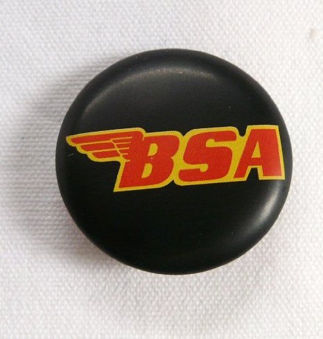BSA缶バッジ/ブラックXオレンジ/大ヴィンテージ_画像1