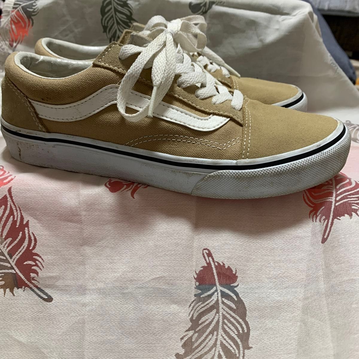24.5cm VANS オールドスクール ベージュ - スニーカー