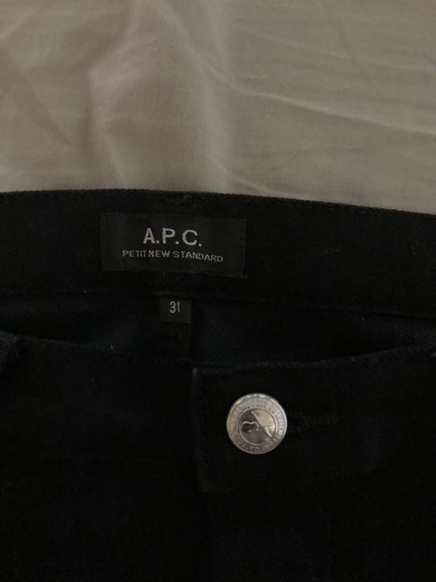 新品同様　A.P.C. PETIT NEW STANDARD APC　アーペーセー　プチニュースタンダード　ウエスト31 黒　ブラック_画像3