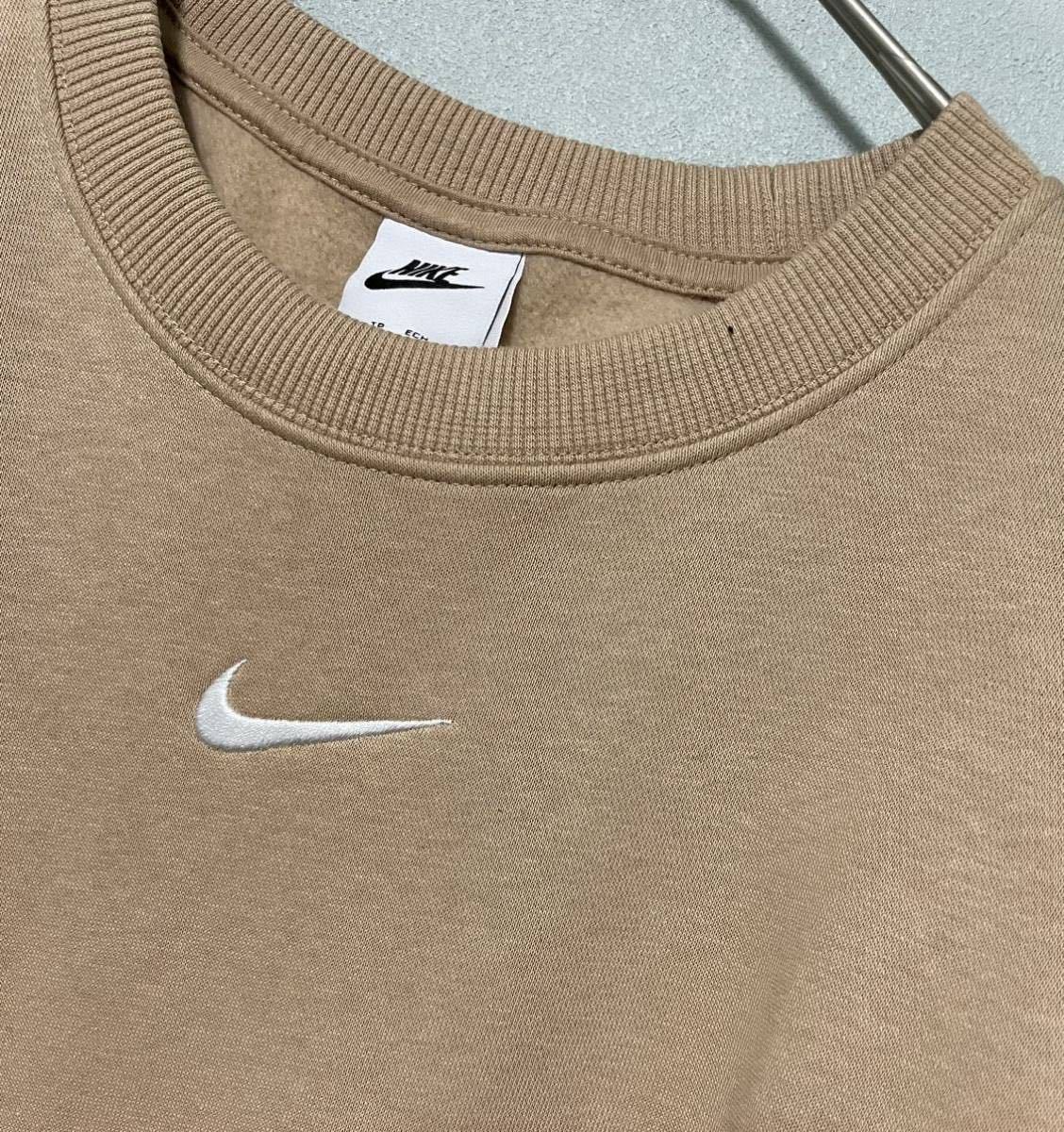 XL новый товар NIKE Nike sushuwi мужской тренировочный футболка флис Crew футболка большой размер бежевый обратная сторона ворсистый 