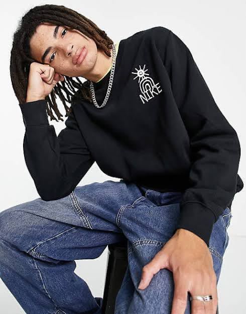 L 新品 NIKE ナイキ 黒 スウェット 上下 セットアップ クルー L 新品 NIKE ナイキ 黒 スウェット 上下 セットアップ クルー