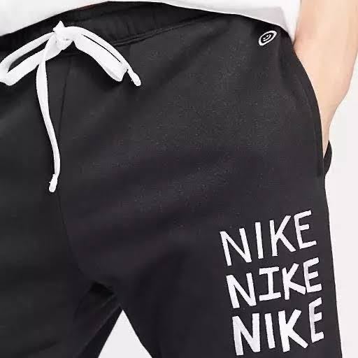 XL 新品 NIKE ナイキ 黒 スウェット 上下 セットアップ クルー スウェットパンツ ジョガー 刺繍 スウッシュ トレーナー NSW HBR-C BB 黒