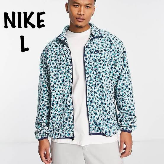 L 新品 NIKE ナイキ メンズ フリース フリースジャケット フルジップ クラブ ドット NIKE M CLUB+PLR JKT DOT 定価9350円 青_画像1