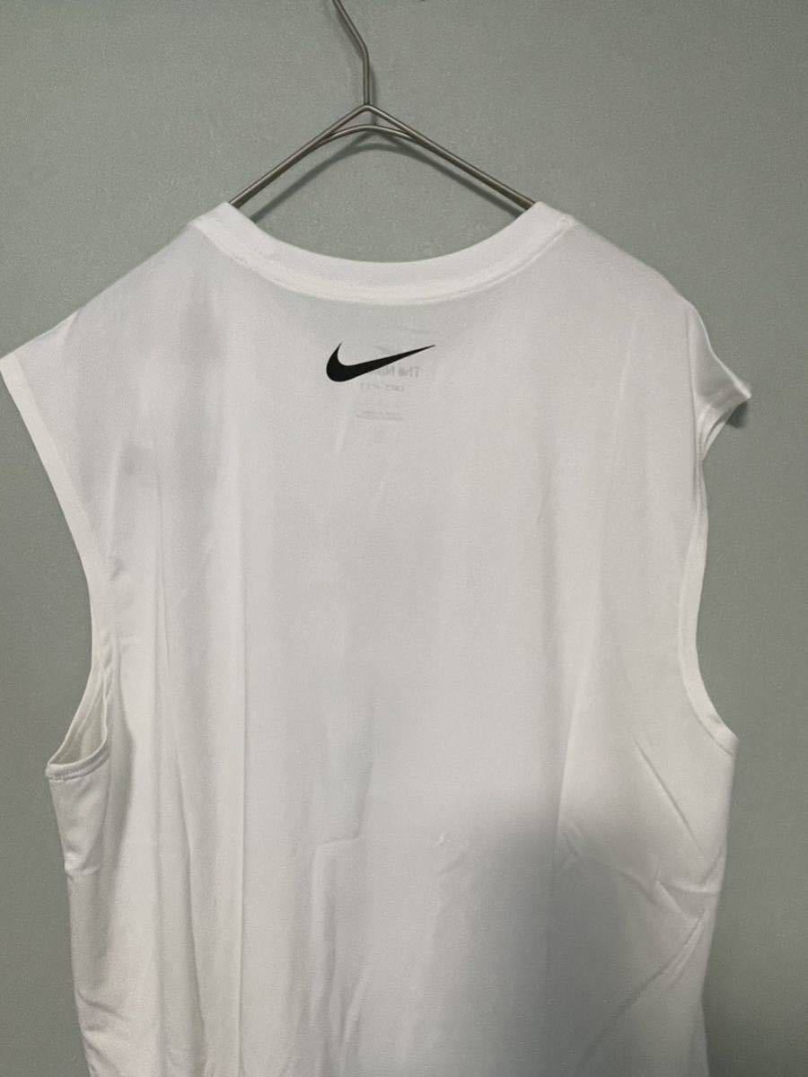 新品 NIKE ナイキ メンズ ドライ JUST DO IT JDI カモ 迷彩 スリーブレス Tシャツ タンクトップ ワークアウト トレーニングシャツ 白 L