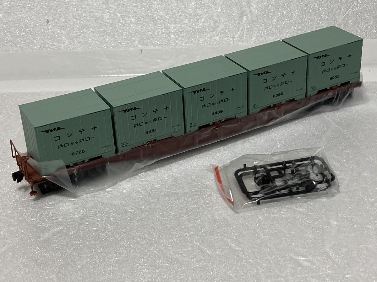 天賞堂のプラ製コンテナ貨車チキ5500完成品その2_画像2