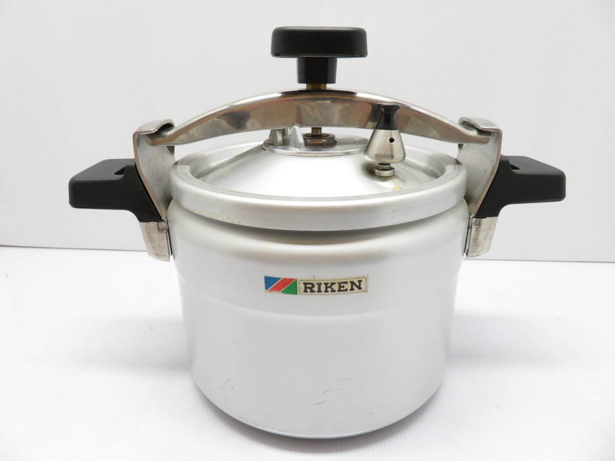 RIKEN 理研 家庭用圧力なべ 圧力鍋 6.0Ｌ 調理器具 両手鍋 使用圧0.8kg/_画像1