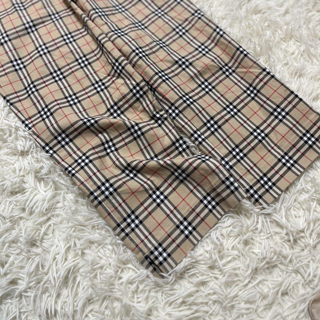 BURBERRY バーバリー ノバチェックパンツ ベルクロ チェック柄 ベージュの画像4