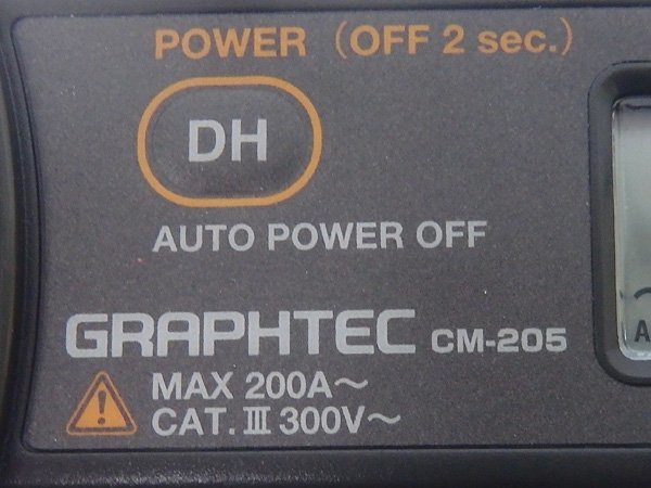 ＃GRAPHTEC/グラフテック CM-205 クランプメーター 通電OK_画像2