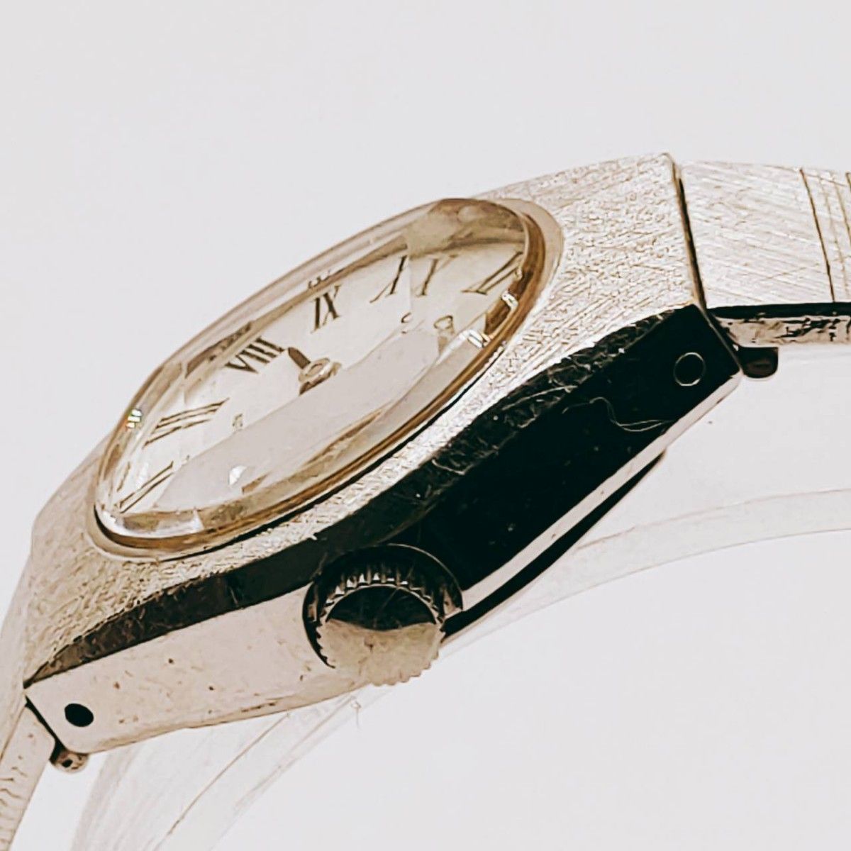 CITIZEN シチズン 7020 腕時計 アナログ 2針 青文字盤 シルバー基調 時計 とけい トケイ　ヴィンテージ