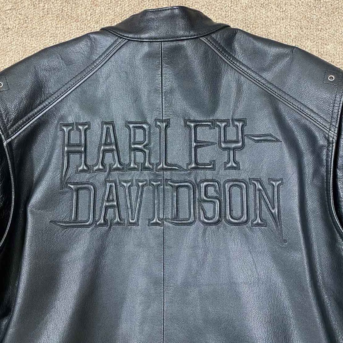 送料無料 Harley-Davidson ハーレーダビッドソン ライダースジャケット レザージャケット Lサイズ  最終値下げ 