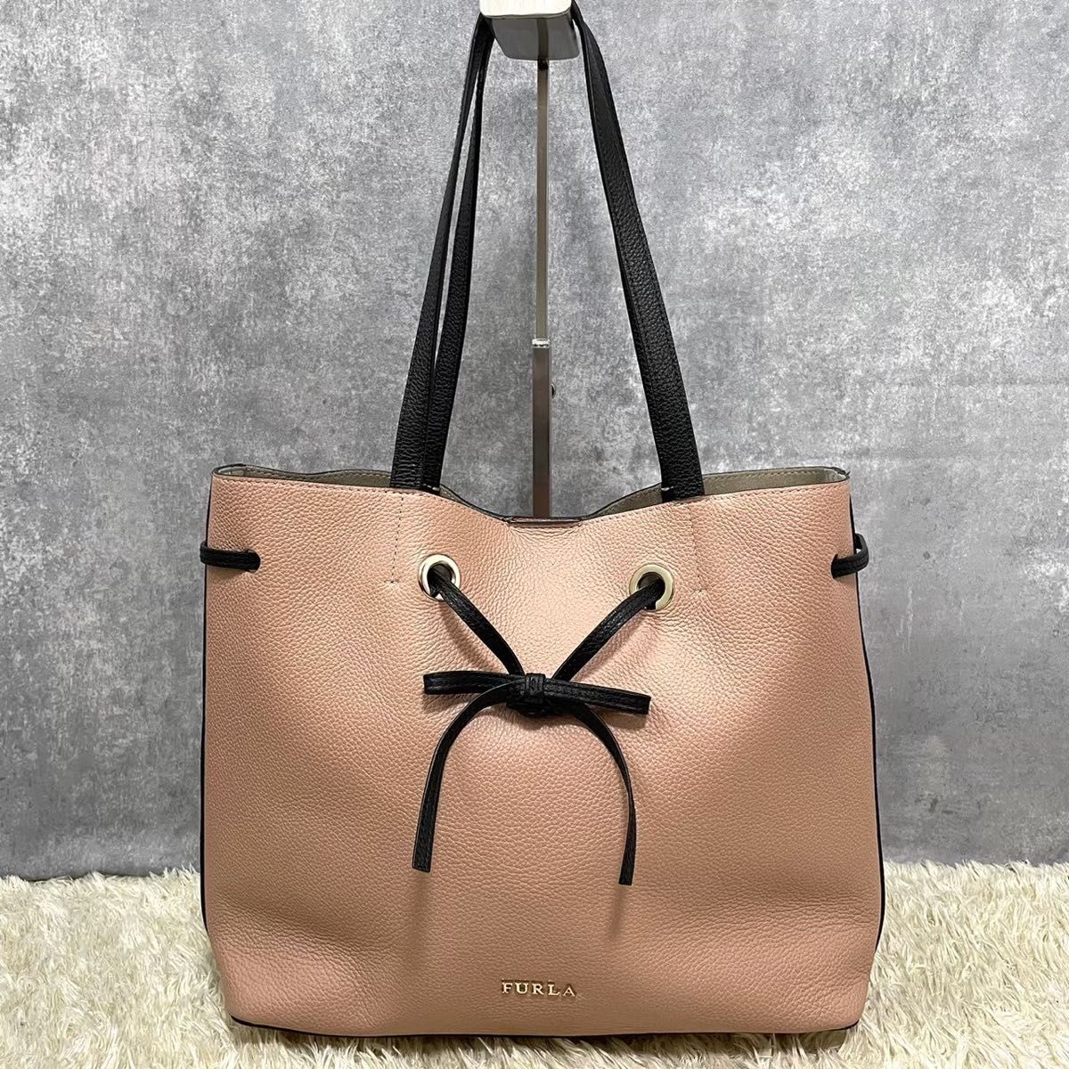 美品】FURLA フルラ コスタンザ トートバッグ レザー ピンク A4 美品】FURLA フルラ コスタンザ トートバッグ レザー ピンク A4