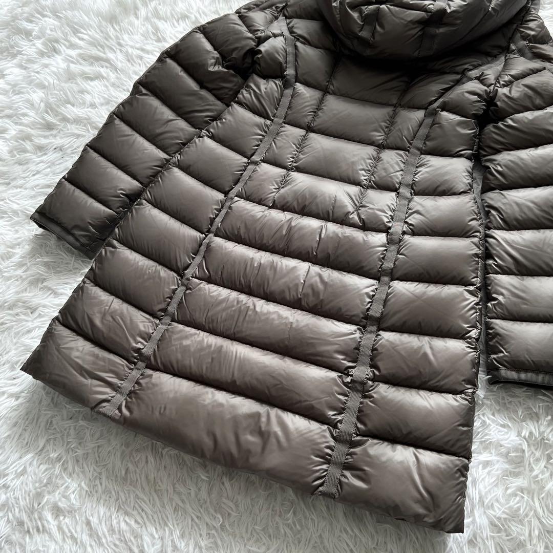 1円〜 【定価29万円相当・極美品】MONCLER モンクレール エルミンヌ HERMINE ダウンコート レディース 0 Sサイズ グレージュ ロング丈_画像8