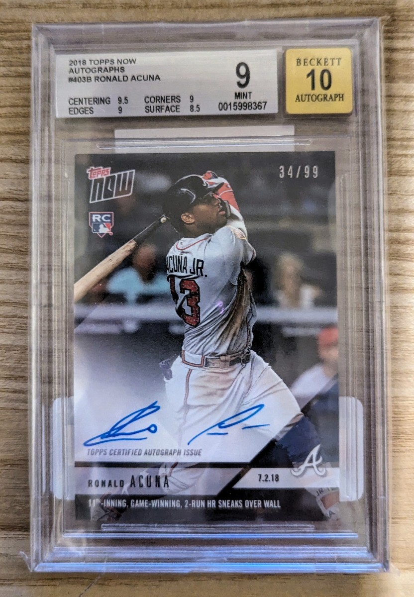 予約販売】本 Ronald Now 2018Topps Acuna 2023年大谷と同年MVP