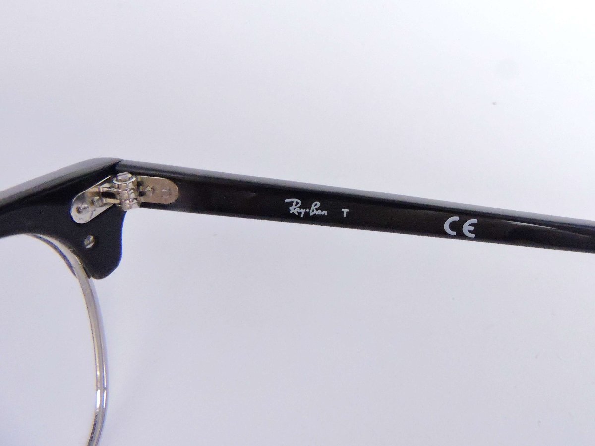 正規品 Ray-Ban レイバン 眼鏡 メガネフレーム クラブマスター RB 5154 2000 51□21 145 ブラックカラー ケース付き_画像4