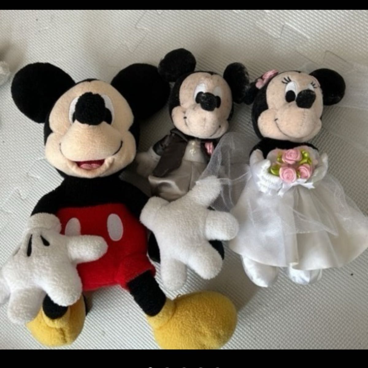 ディズニー　ミッキーマウス　ミニーマウス　ウェディング　ドレス　結婚式　ぬいぐるみ！