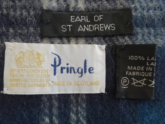 英国製　Pringle of Scotland プリングル　ラムズウールマフラー　EARL OF ST ANDREWS_画像5