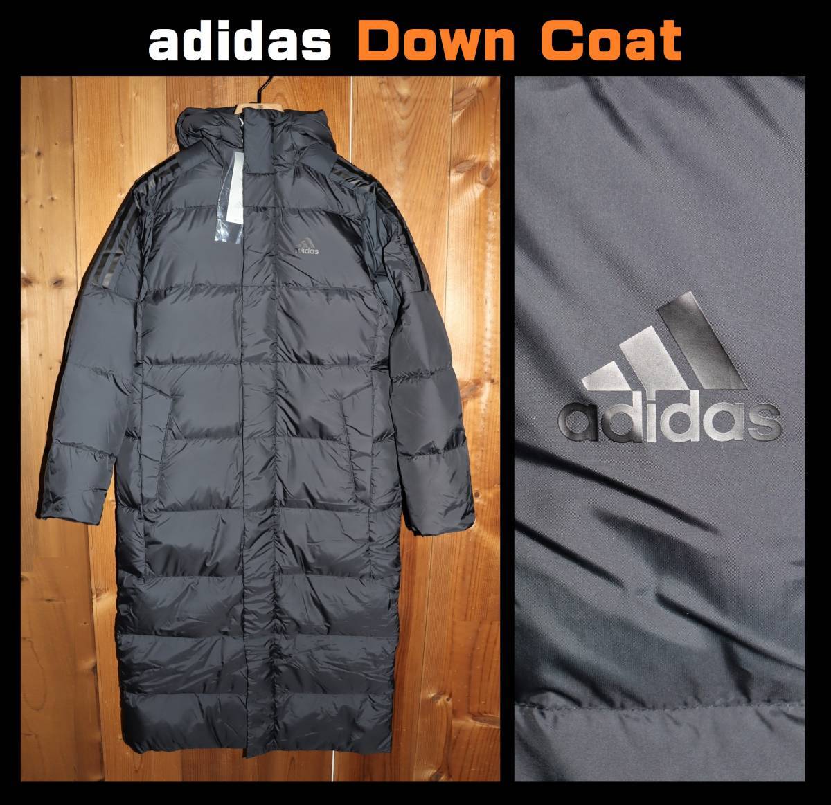  free shipping prompt decision [ unused ] adidas * light down coat (XO/3L size ) * Adidas long down light weight heat insulation GE9995 regular price 2 ten thousand 5300 jpy ③