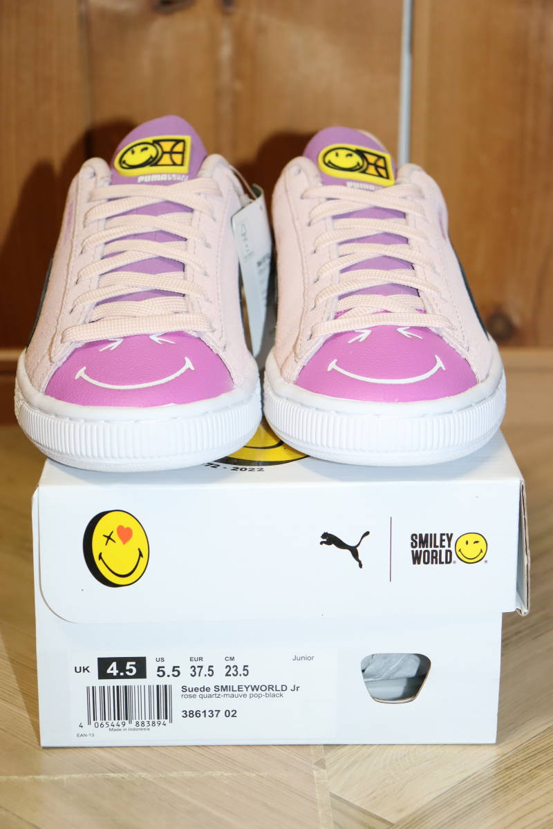  special price prompt decision [ unused ] PUMA x SMILEYWORLD * Suede Jr (US5.5/23.5cm) * Puma smiley world suede Smile Nico Chan 386137