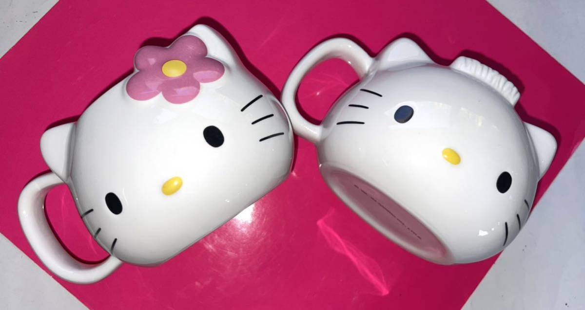  レア 年代物 2004♪ ペア 【ハロー キティ＆ ダニエル】HELLO KITTY 可愛い マグカップ 陶器 未使用の画像4