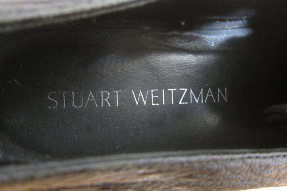 STUART WEITZMAN スチュワート ワイツマン スリッポン 靴 シューズ スニーカー 黒 スペイン製 サイズ8 1/2(26.5㎝位) O2401A_画像5