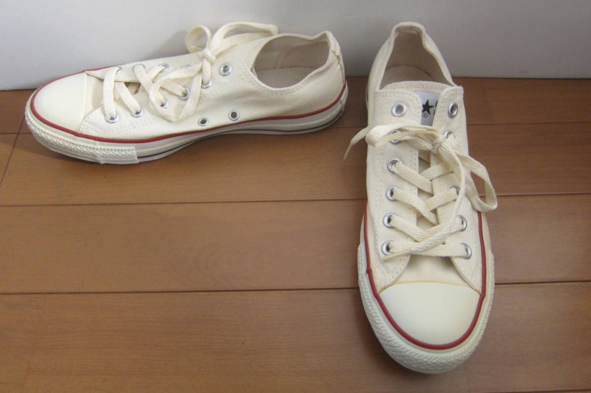 CONVERSE コンバース ALL STAR オールスター M9165 LOW ローカットスニーカー アイボリー 25.5㎝ O2401C_画像1