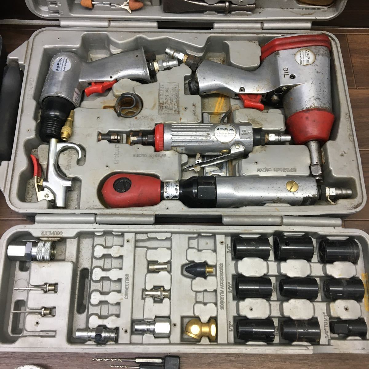 □B-681 AIR PLUS エアーツールセット 71PC AIR TOOL SET 電動ロータリーハンマードリル Y-DD-01 半田こて 他 ジャンク品_画像7