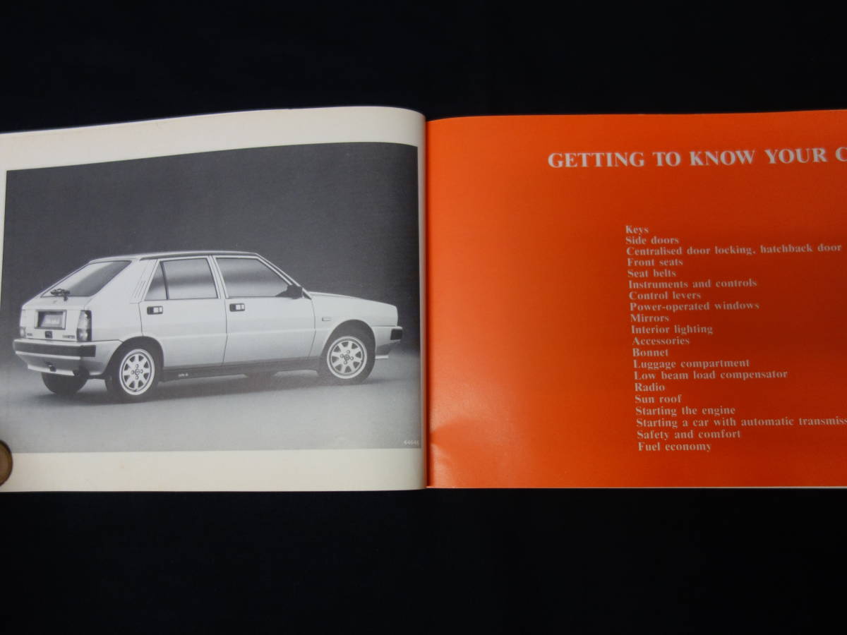 【貴重】ランチャ デルタ / LANCIA DELTA 取扱説明書 / 英語版 【1989年】_画像3