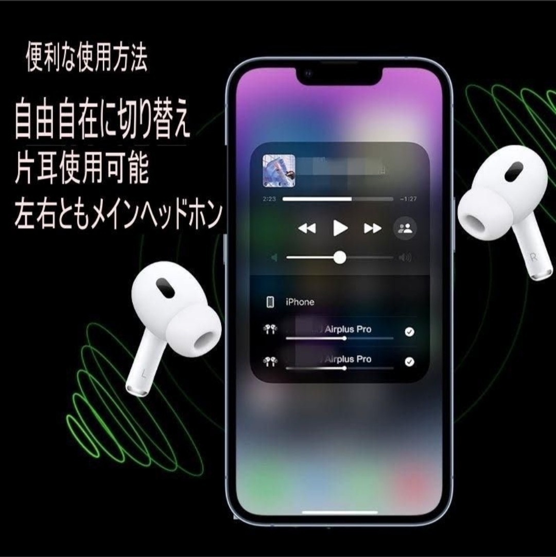 Airpods pro 2互換　箱付き　Real pro 2　Bluetooth 5.3 ワイヤレスイヤホン ノイズキャンセリング _画像10