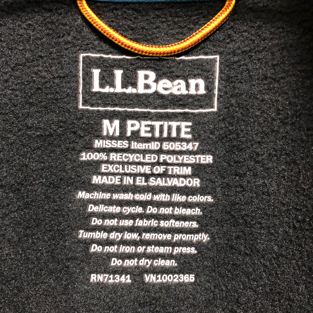 美品　L.L.Bean ツートンカラー　ハーフジップフリース　レディースMサイズ