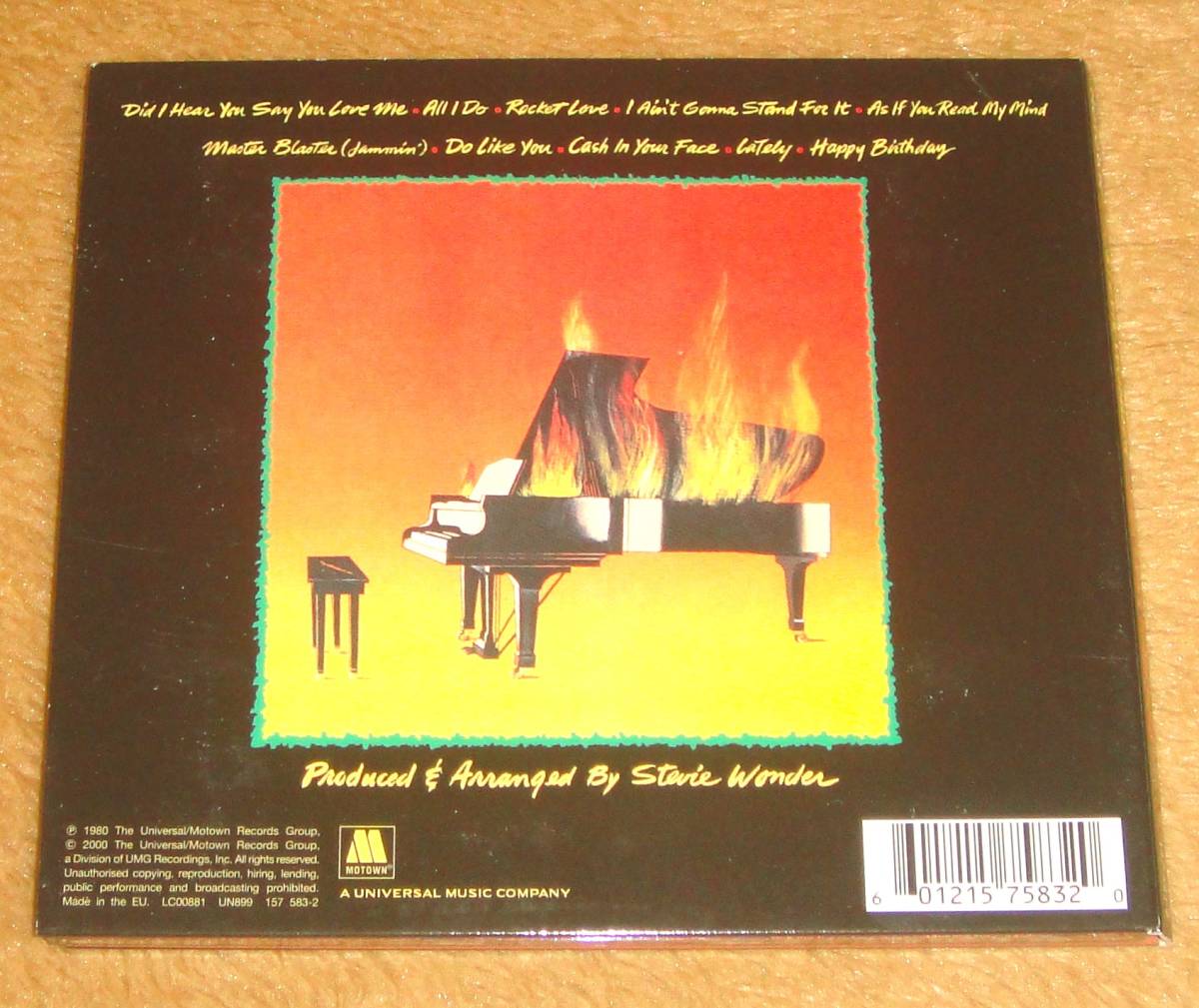 EUリマスター盤CD☆スティービー・ワンダー／ホッター・ザン・ジュライ（157 583-2） 2000年リマスター盤、スティーヴィー・ワンダーの画像2