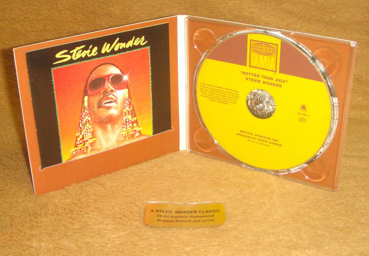 EUリマスター盤CD☆スティービー・ワンダー／ホッター・ザン・ジュライ（157 583-2） 2000年リマスター盤、スティーヴィー・ワンダーの画像3