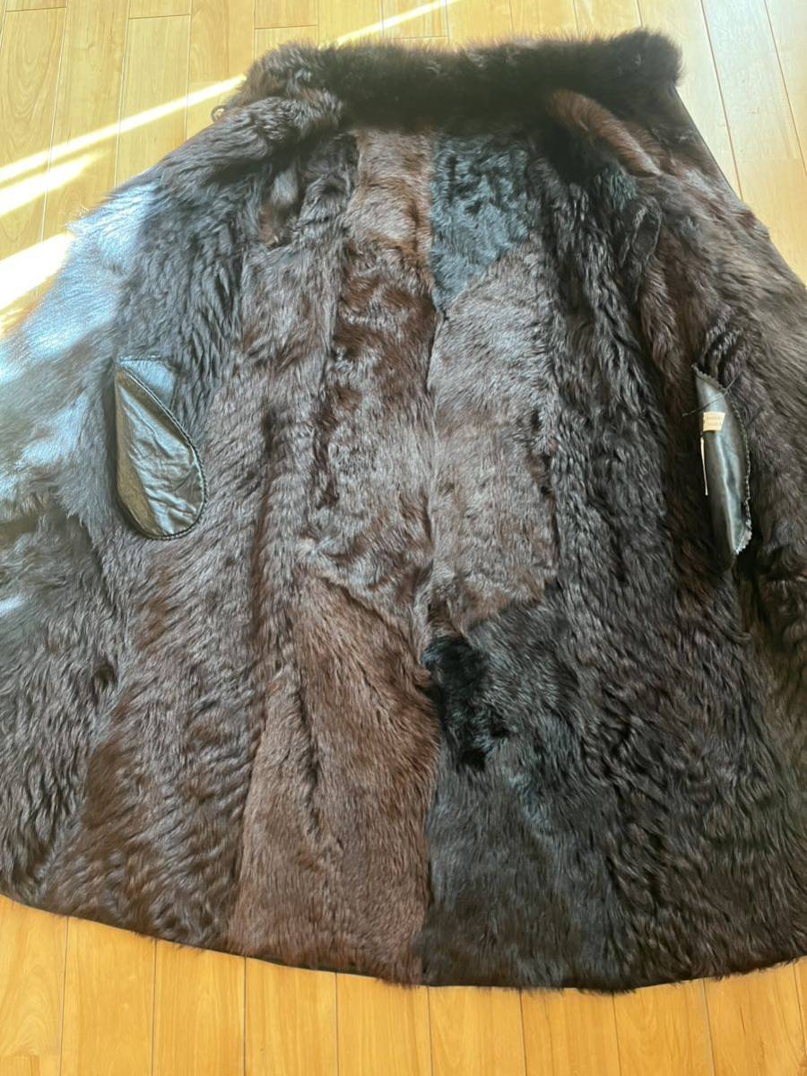  высококлассный Испания производства COSEIN кожа ягненка длинное пальто мех мутоновое пальто 