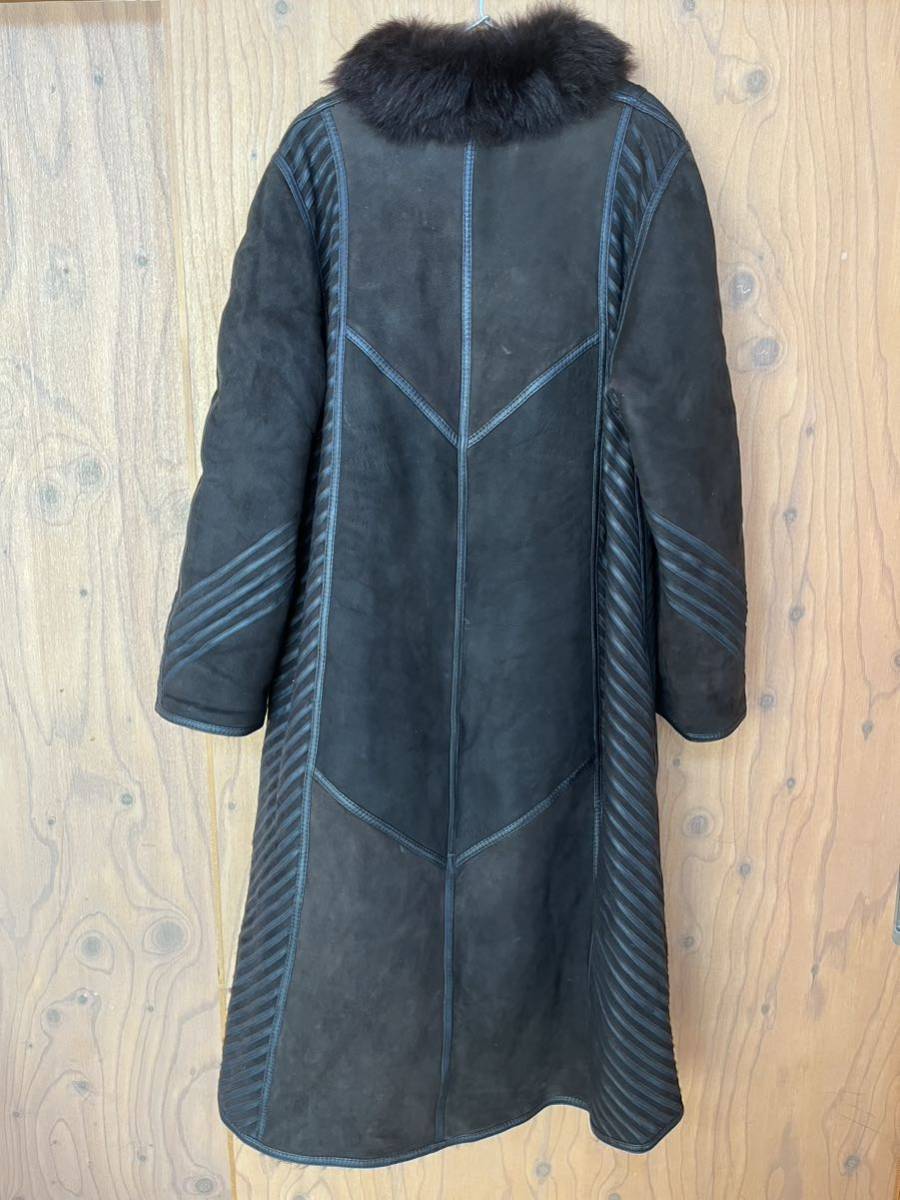  высококлассный Испания производства COSEIN кожа ягненка длинное пальто мех мутоновое пальто 