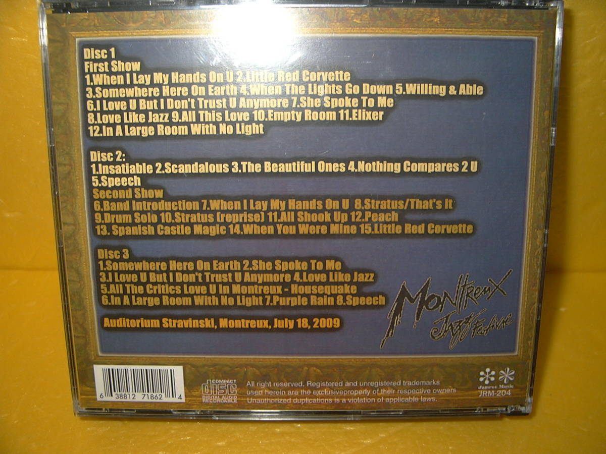 【3CD】PRINCE「ALL THIS JAZZ SOUNDBOARD LIVE 2009」_画像2