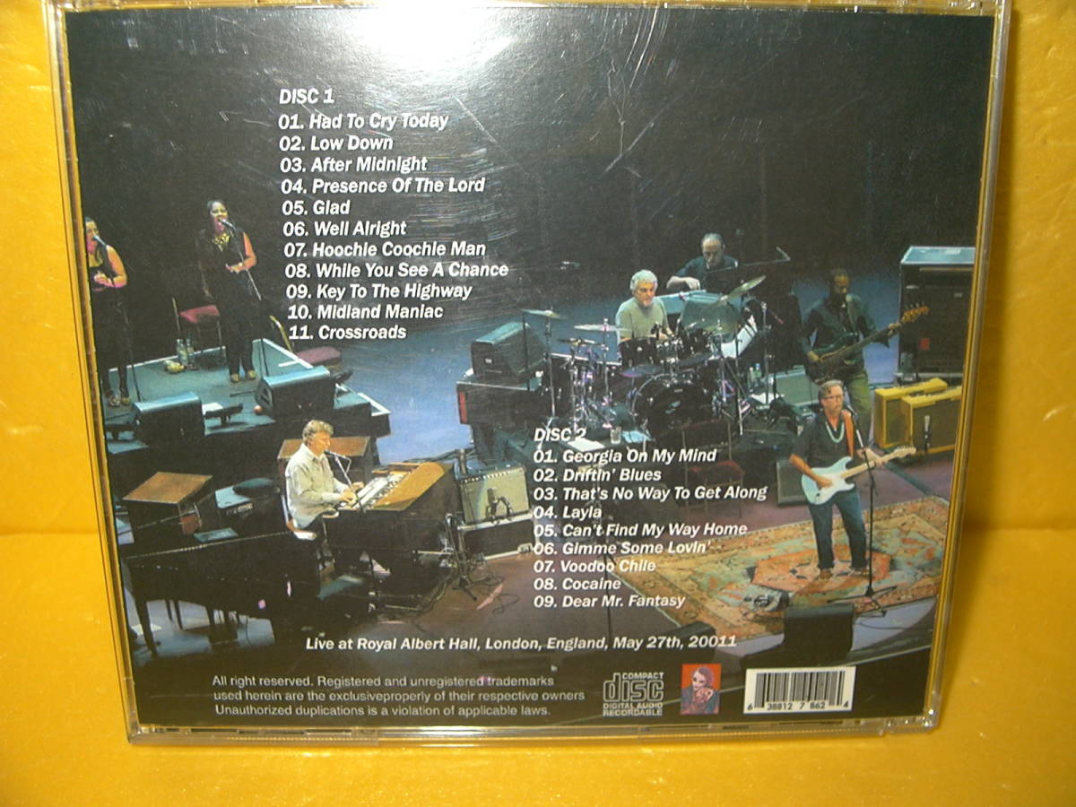 【2CD】ERIC CLAPTON & STEVE WINWOOD「ROYAL ALBERT HALL 2011 #2」_画像2