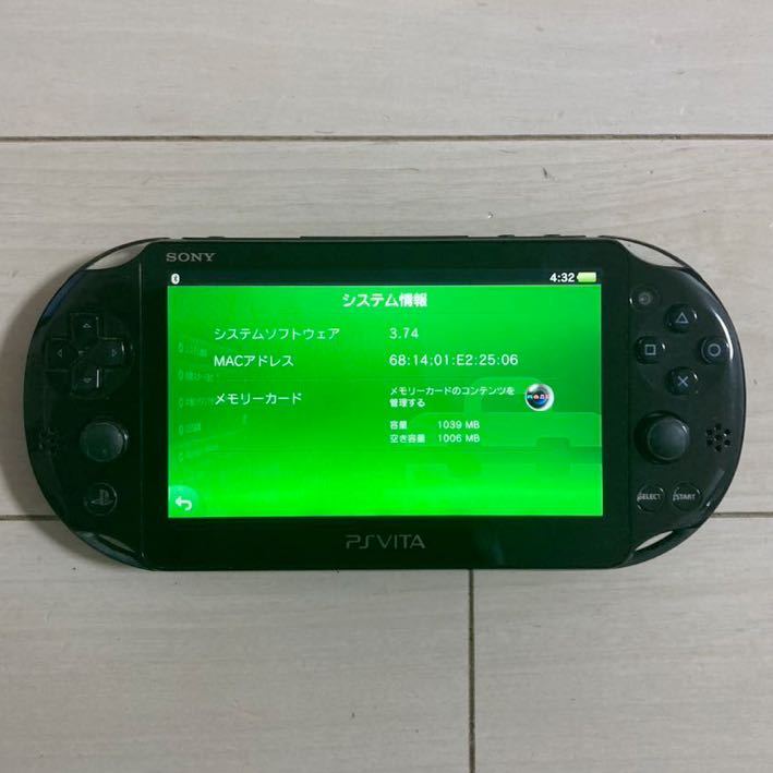 SONY PSVITA PCH-2000 ZA11 1GB 本体 wifi モデル 初期化 動作品 ソニー ピーエス ビータ ヴィータ プレイステーション PS 送料無料_画像2