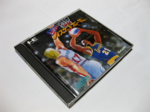 PCE 動作品 PCエンジン Aicom USA プロバスケットボール 説明書ケース付き HuCARD ゲーム ソフト PC Engine ヒューカード HUDSON ハドソン_画像1