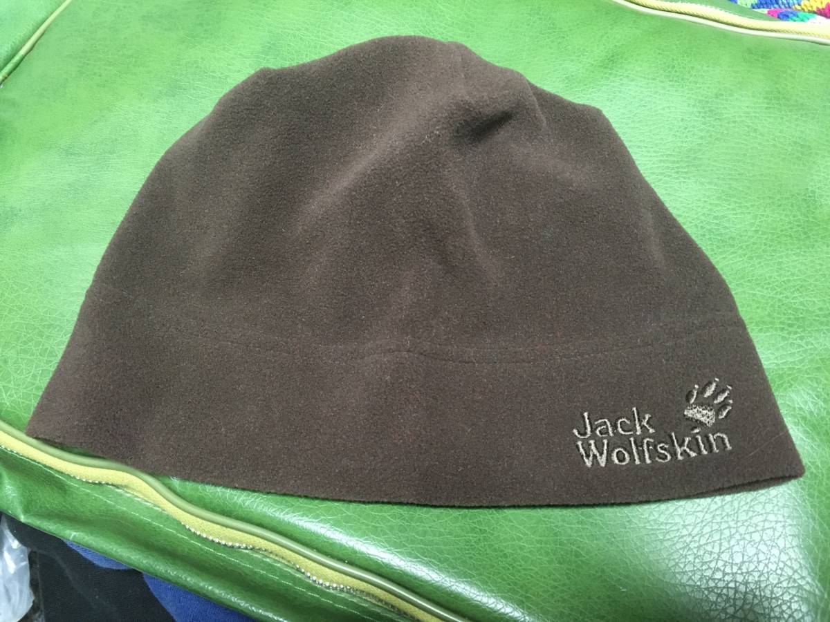 2401TURKEY Турция производства Jack Wolfskin Jack Wolfskin свет флис Logo вышивка Beanie CAP колпак шляпа watch лапа темно-коричневый DARKBROWN