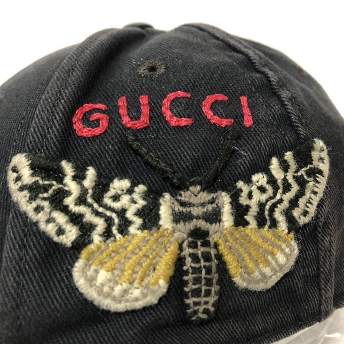 Gucci グッチ キャップ 帽子 ニューヨークヤンキース バタフライパッチ_画像3